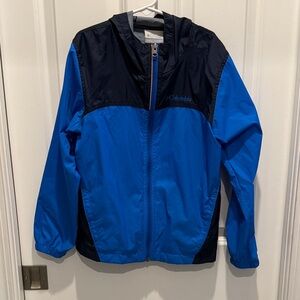 Columbia Two-Tone Blue and Navy Windbreaker/Rain Jacket